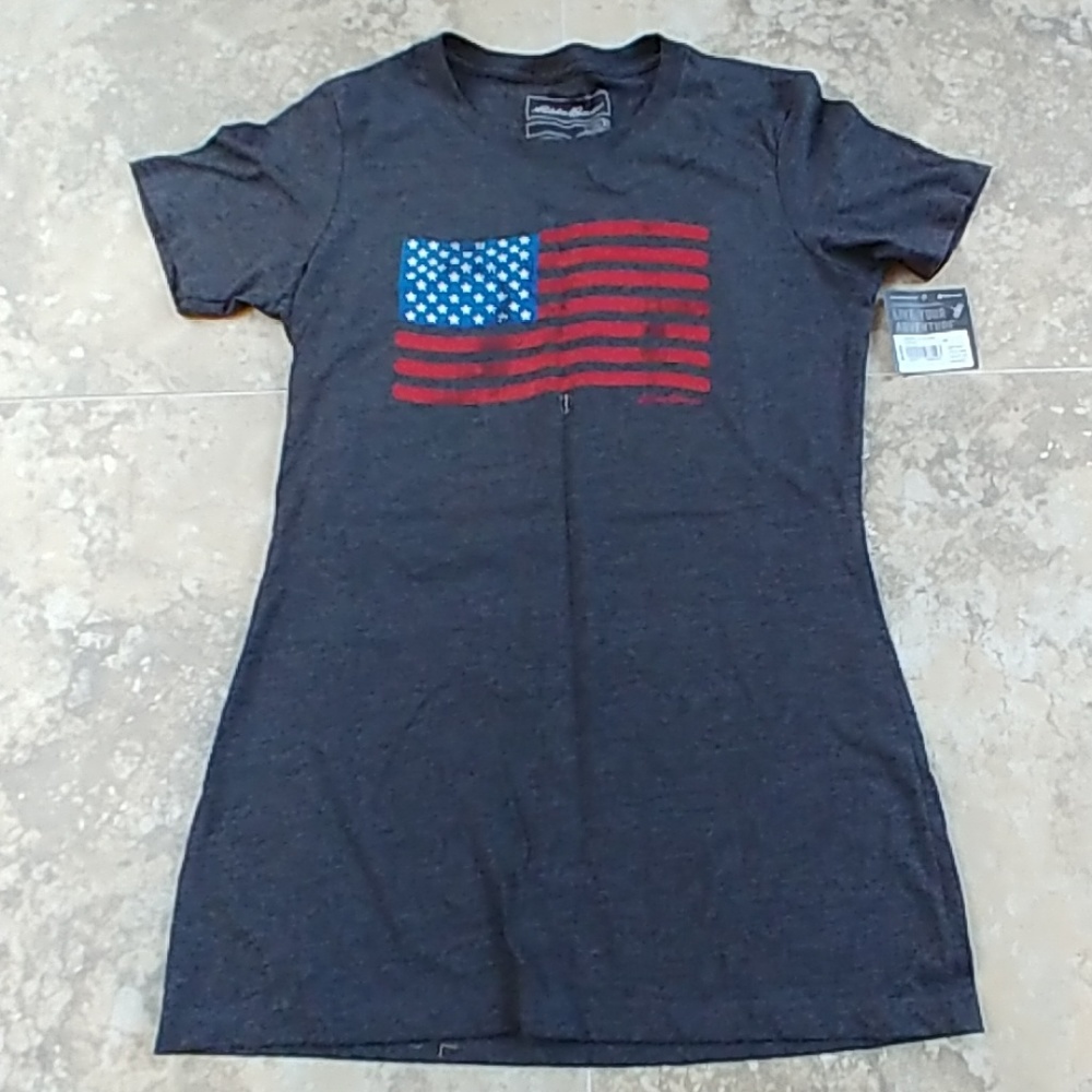 Eddie Bauer American flag tshirts